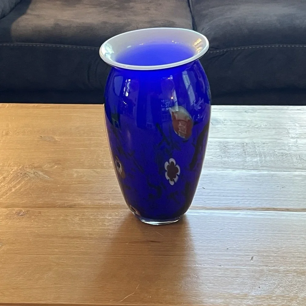 Unmarked cobalt blue